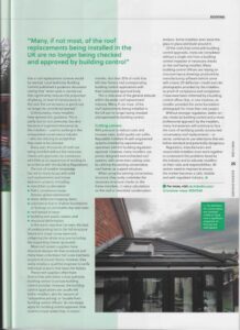 Copy of a CABE article detailing the risks of a system collapse of a conservatory following the structural alteration of its roof or windows with no Building Control approval.